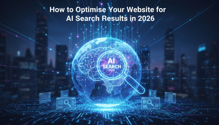 Optimising websites for 2026 AI search results concept.