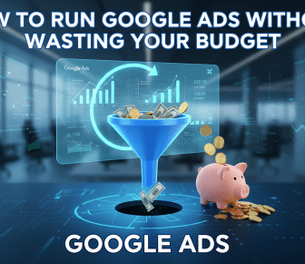 Google Ads budget optimisation: funneling money to a piggy bank.