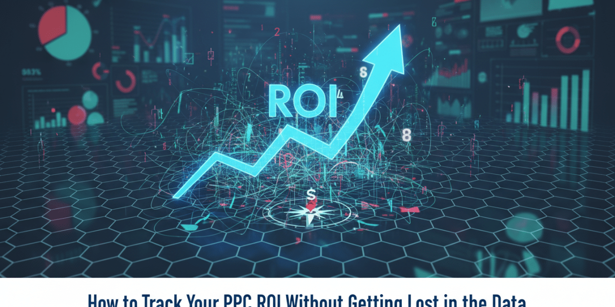 PPC ROI tracking on a digital data dashboard.