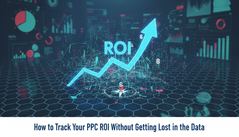 PPC ROI tracking on a digital data dashboard.