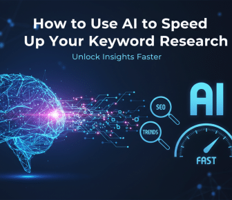 AI speeding up keyword research for SEO insights.