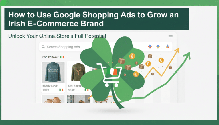 Google Shopping Ads boost Irish e-commerce brand sales and growth.