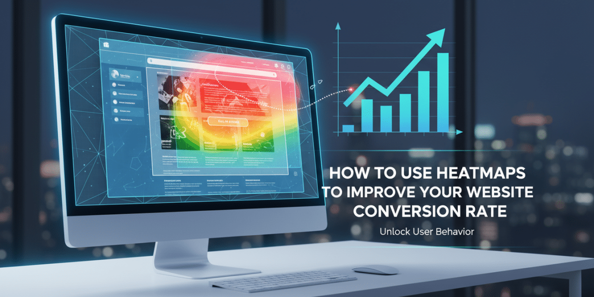 Website heatmap and conversion rate growth for user behaviour.