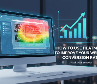 Website heatmap and conversion rate growth for user behaviour.