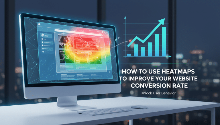 Website heatmap and conversion rate growth for user behaviour.