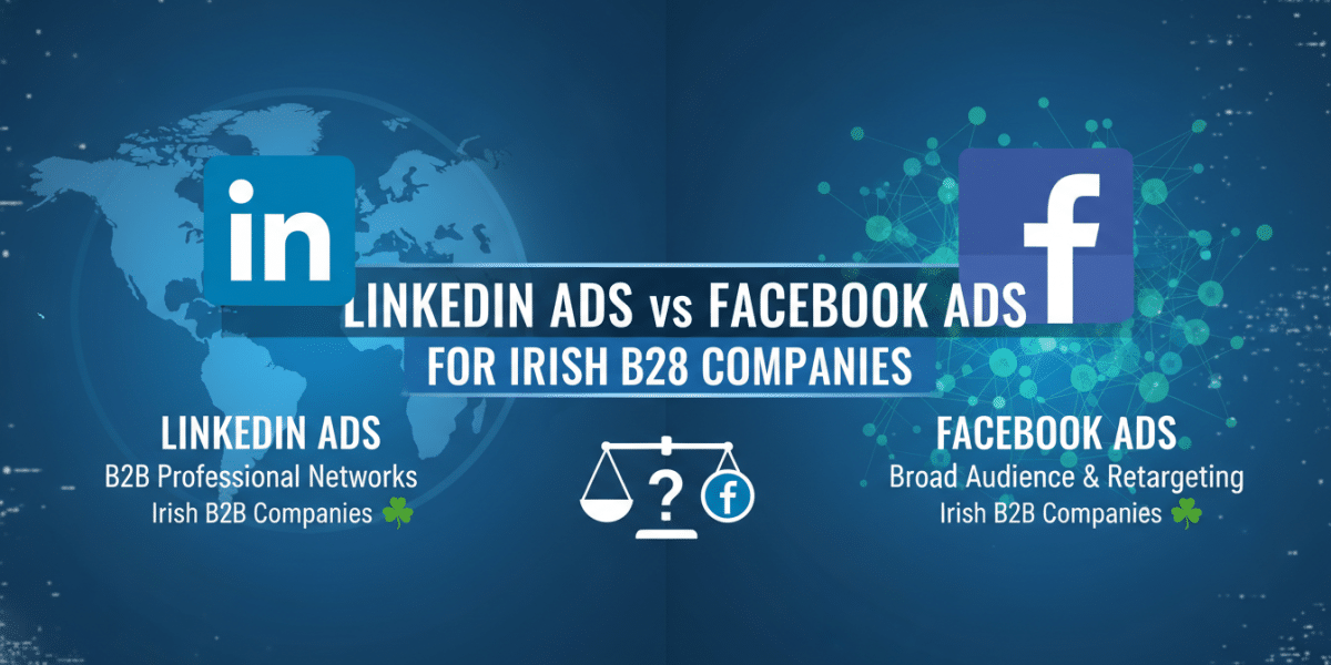 LinkedIn vs Facebook ads comparison for Irish B2B companies.