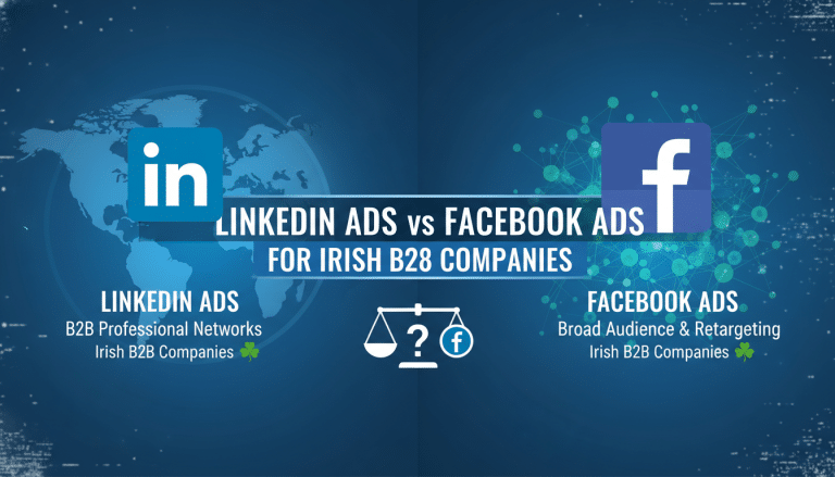 LinkedIn vs Facebook ads comparison for Irish B2B companies.