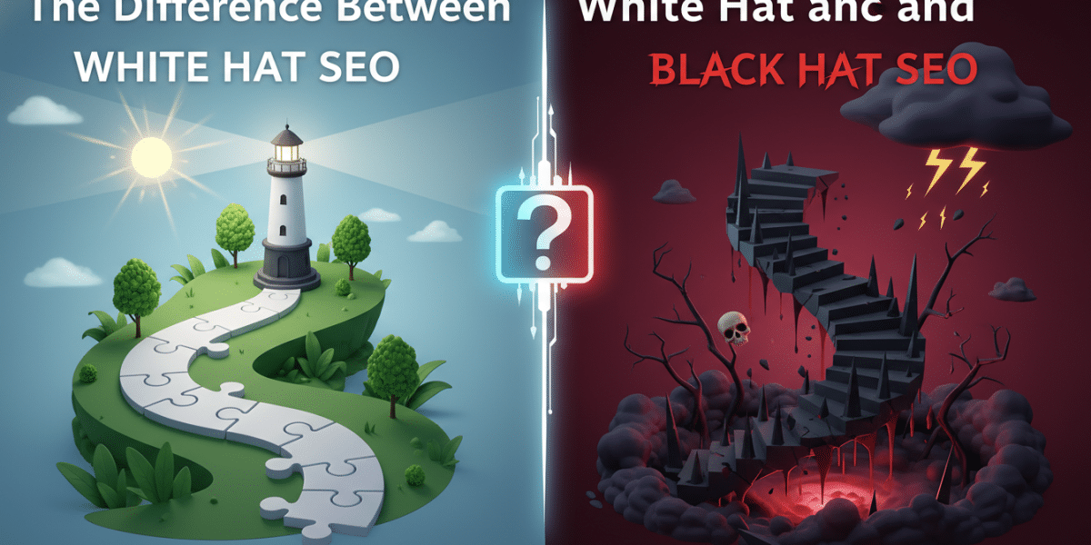 The difference between White Hat and Black Hat SEO.