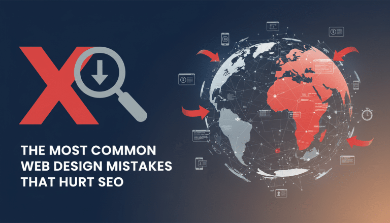 Web design errors negatively impacting global search engine optimisation.