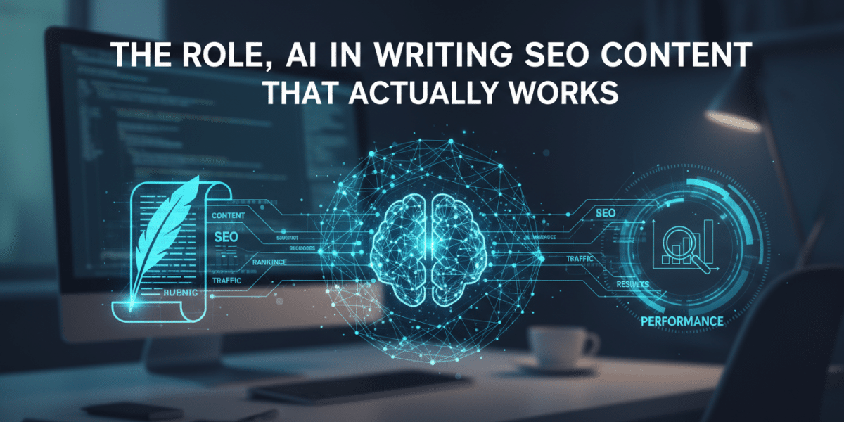 AI writing SEO content and measuring performance.