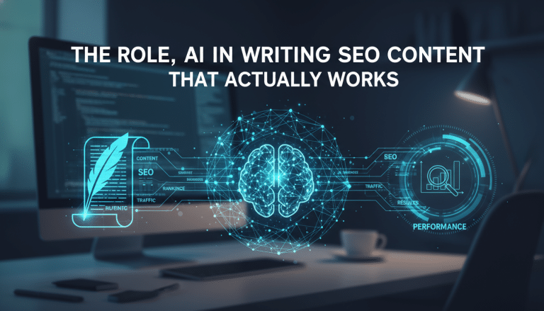 AI writing SEO content and measuring performance.