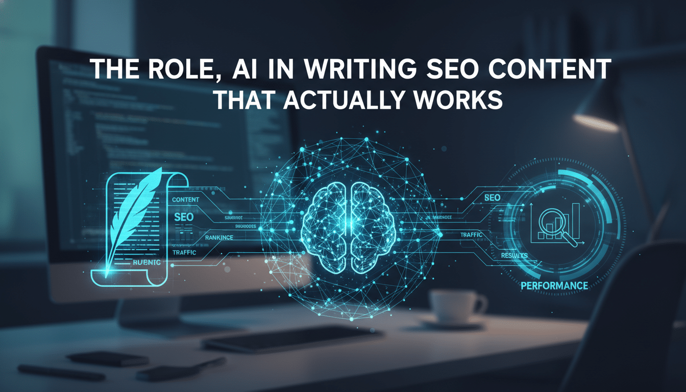 AI writing SEO content and measuring performance.