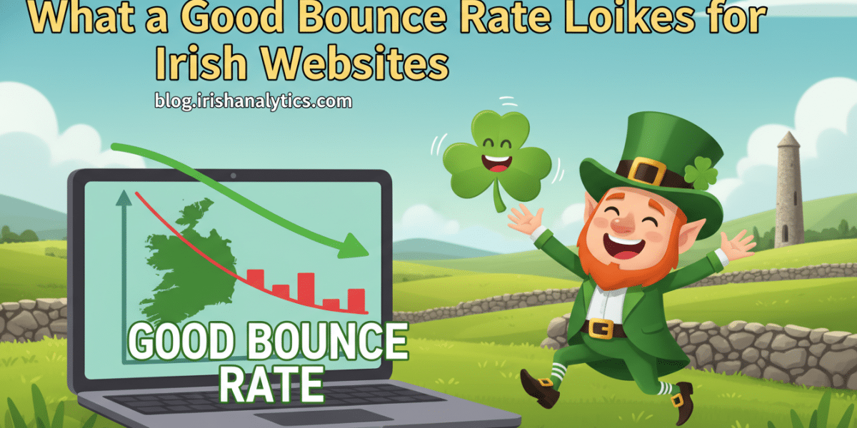 Leprechaun celebrates good bounce rate for Irish websites.