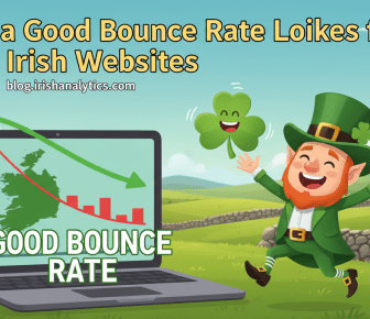 Leprechaun celebrates good bounce rate for Irish websites.