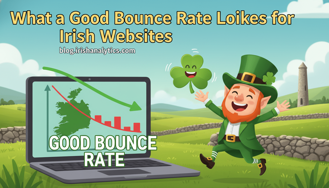 Leprechaun celebrates good bounce rate for Irish websites.