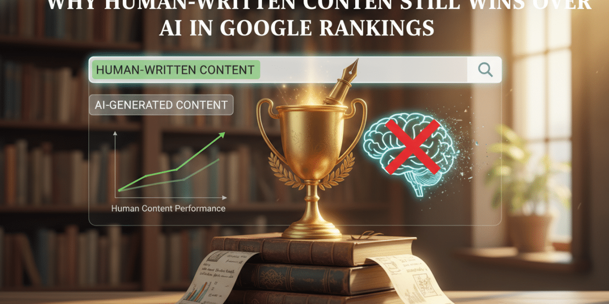 Human-written content wins over AI in Google rankings.