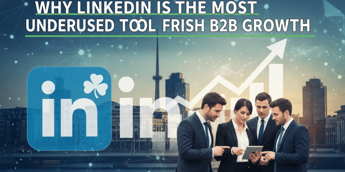 LinkedIn, business people discuss Irish B2B growth strategy.
