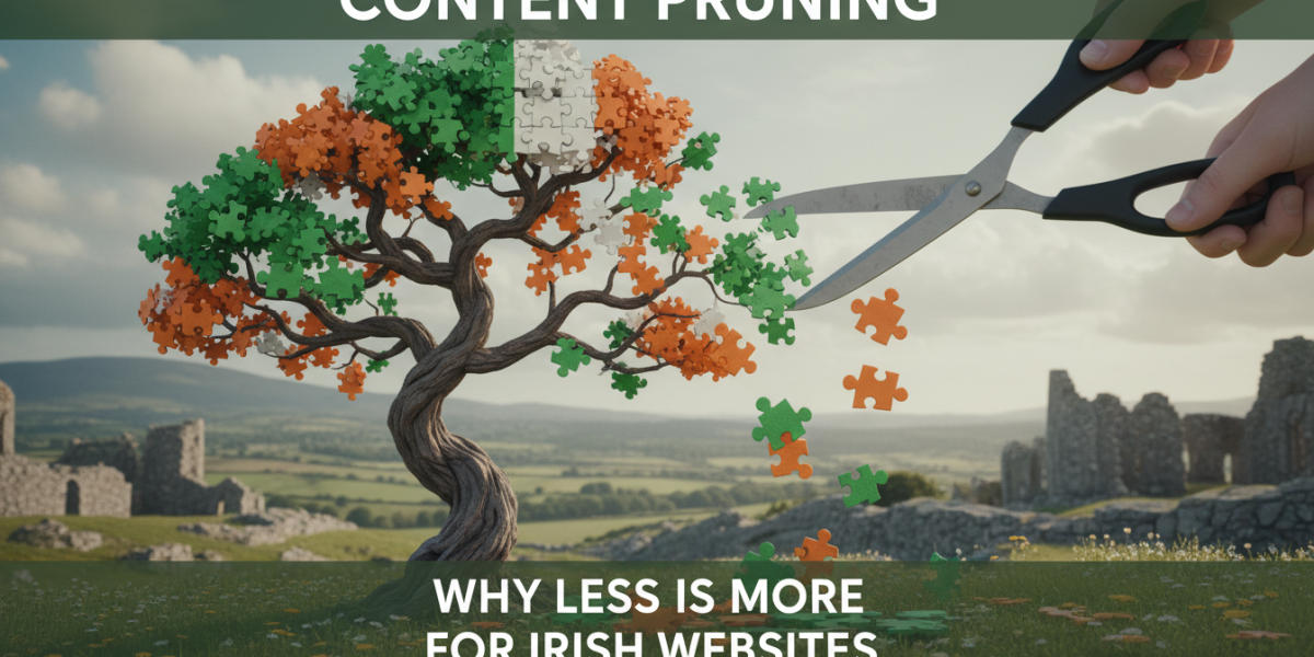 Content pruning Irish flag puzzle tree for website optimisation.