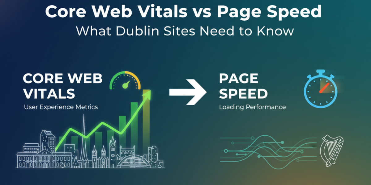 Core Web Vitals vs Page Speed for Dublin sites.