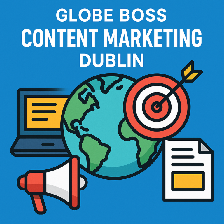 Globe Boss Content Marketing Dublin digital strategy illustration
