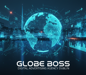 Globe Boss Digital Advertising Agency Dublin glowing globe cityscape