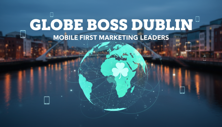 Globe Boss Dublin: Mobile first marketing leaders logo.