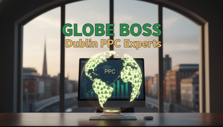 Globe Boss Dublin PPC Experts with glowing globe on computer