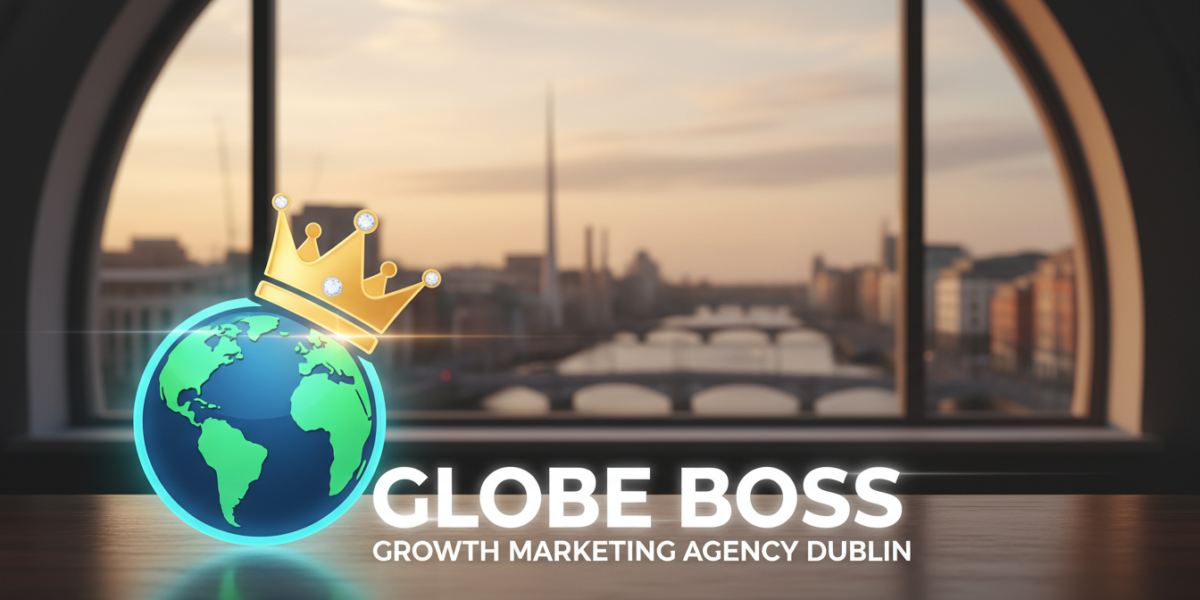 Globe Boss Growth Marketing Agency Dublin logo with cityscape