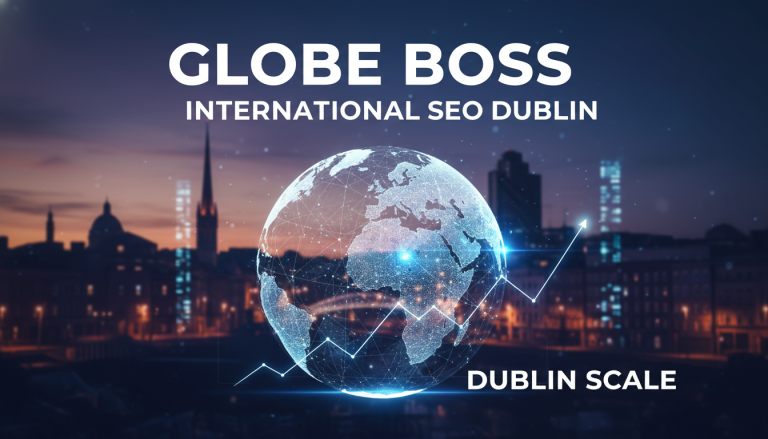 Globe Boss International SEO Dublin digital globe growth graph.