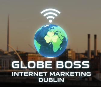 Globe Boss Internet Marketing Dublin logo with shamrock globe