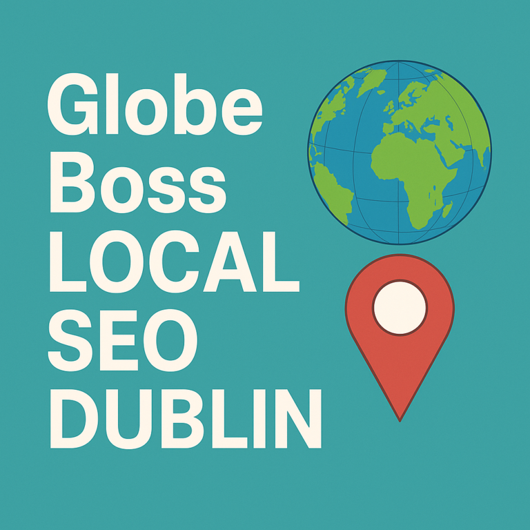 Globe Boss Local SEO Dublin logo with globe and map pin