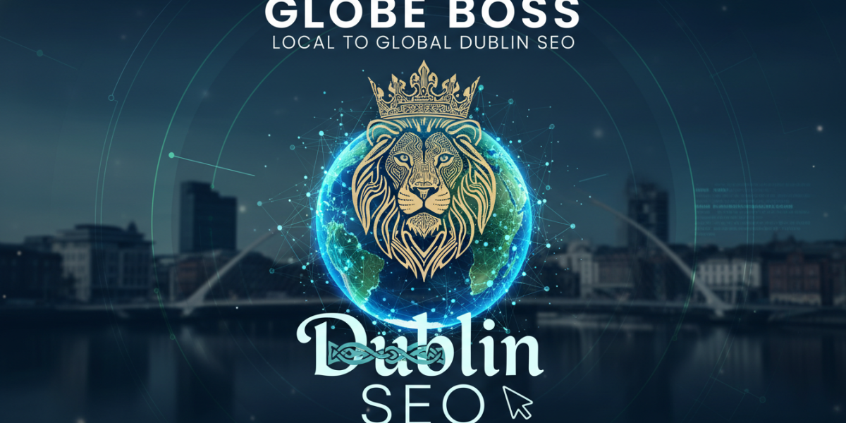 Crowned lion on globe logo for Globe Boss Dublin SEO.