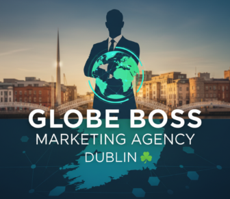 Globe Boss Marketing Agency Dublin with Ha'penny Bridge backdrop