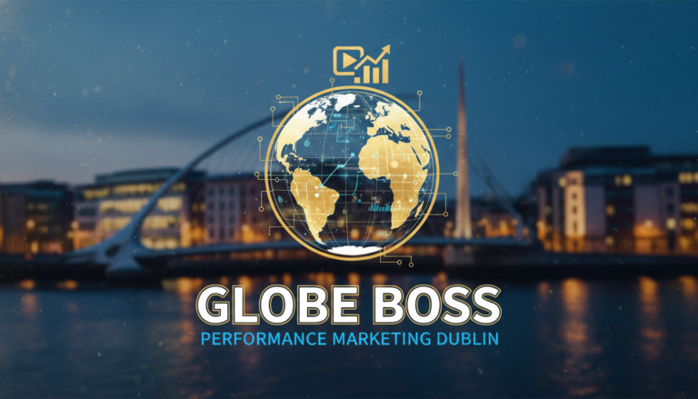 Globe Boss Performance Marketing Dublin logo with golden globe