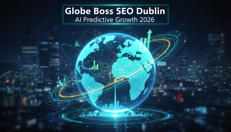 Globe Boss SEO Dublin: AI Predictive Growth 2026, digital globe.