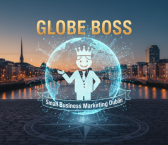 Globe Boss Small Business Marketing Dublin logo with cityscape