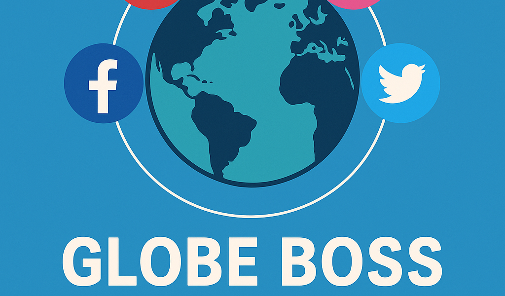 Globe Boss Social Media Marketing Dublin logo with platform icons