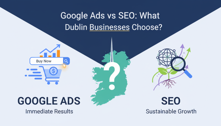 Dublin businesses choose Google Ads or SEO comparison.