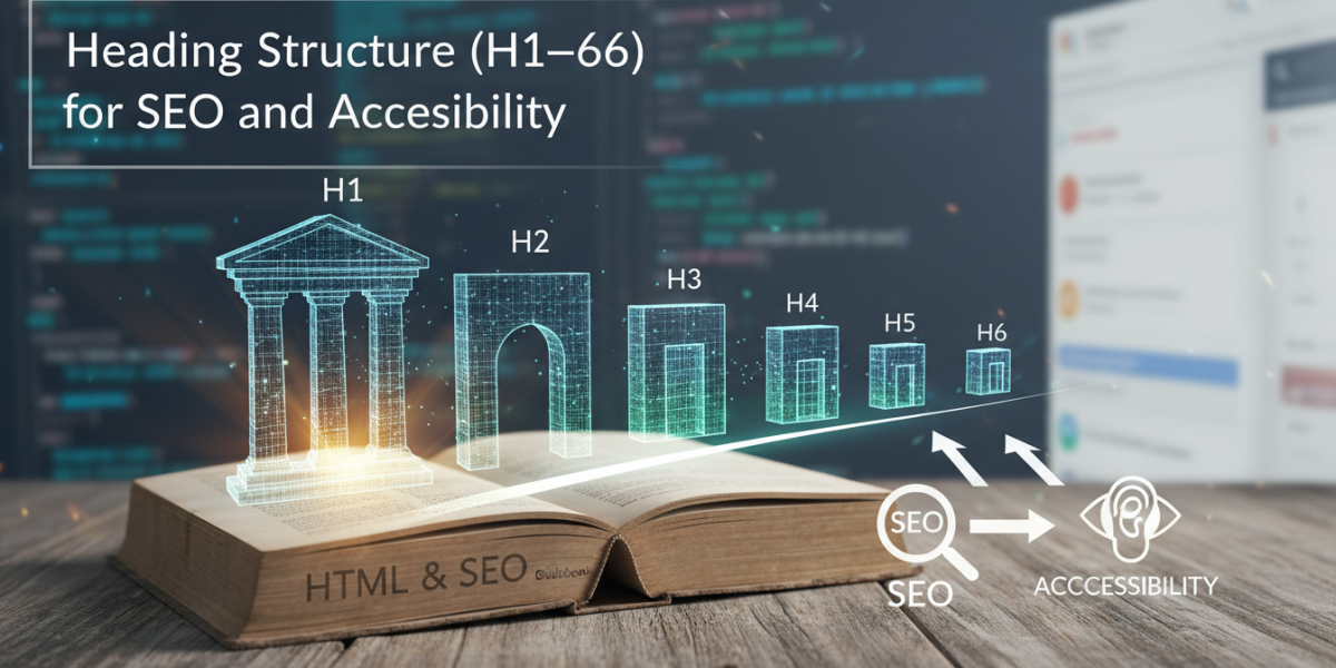 Heading structure (H1-H6) for SEO and accessibility on a book.