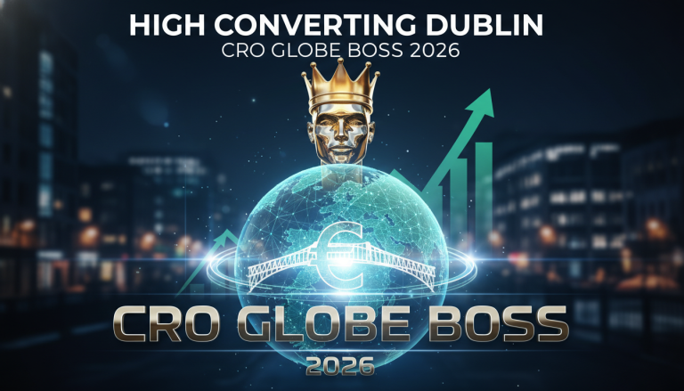 High Converting Dublin CRO GLOBE BOSS 2026 promotional image.