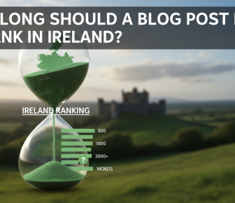 Ireland ranking blog post length guide with hourglass.