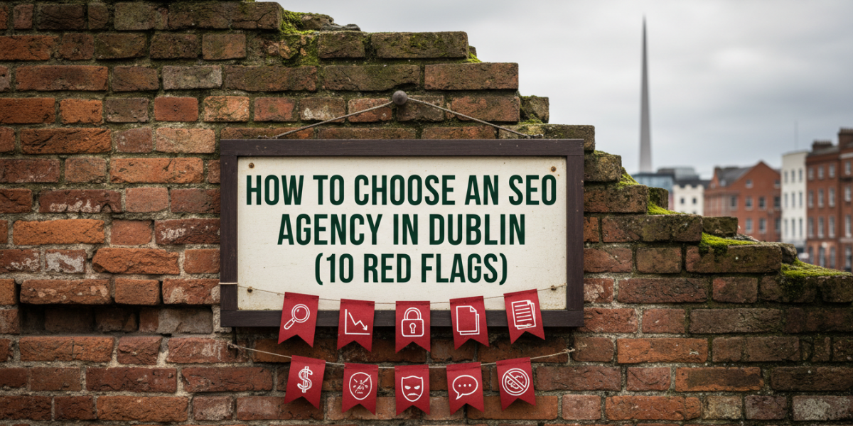Dublin SEO agency choice guide with 10 red flags.