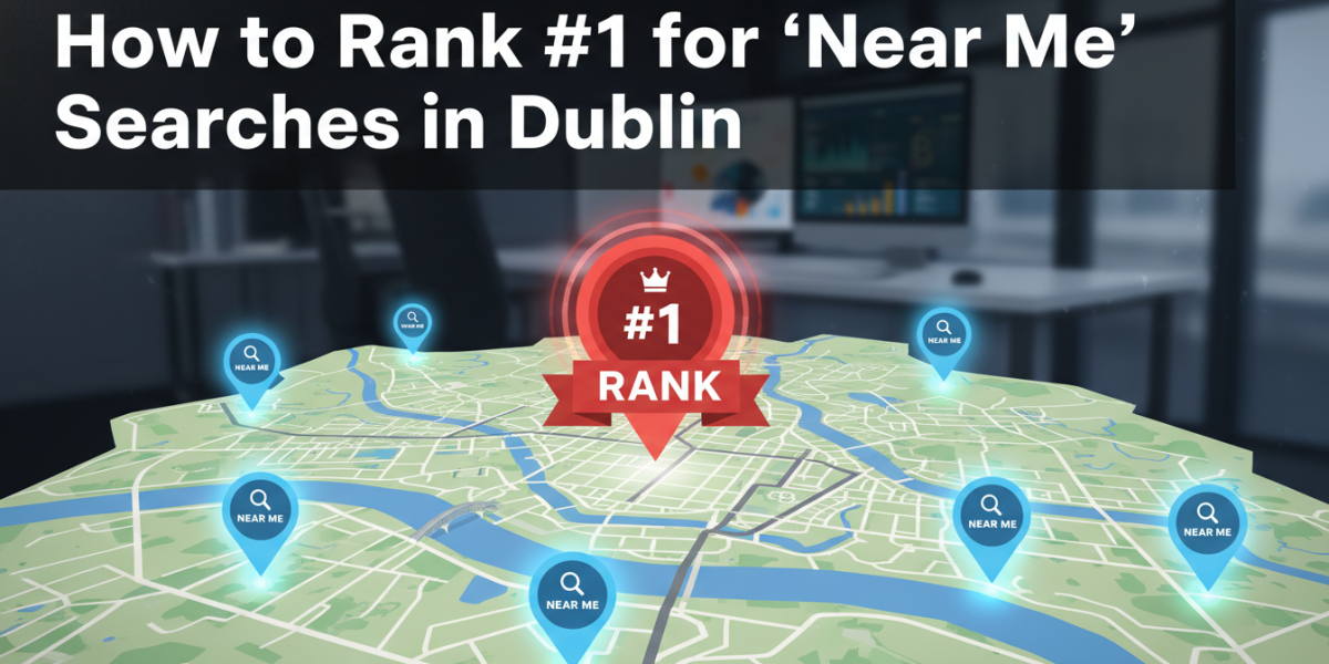 Map with #1 rank for 'Near Me' searches in Dublin.