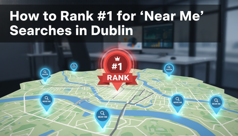 Map with #1 rank for 'Near Me' searches in Dublin.