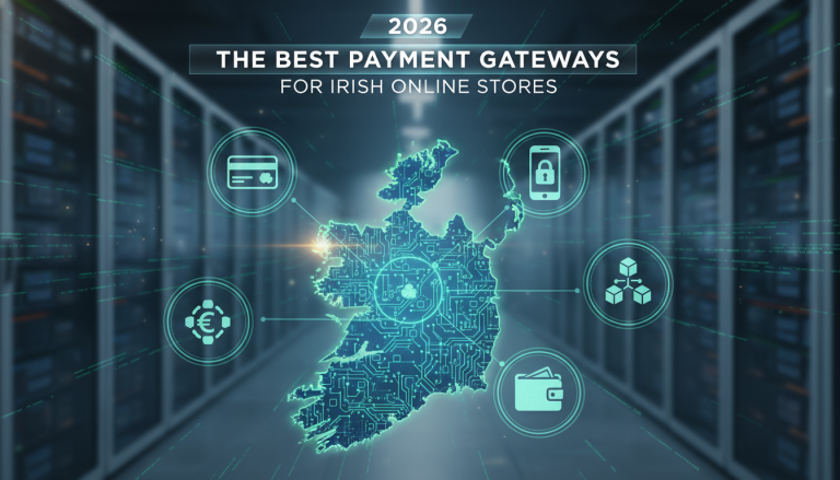 Best payment gateways for Irish online stores, digital map 2026.