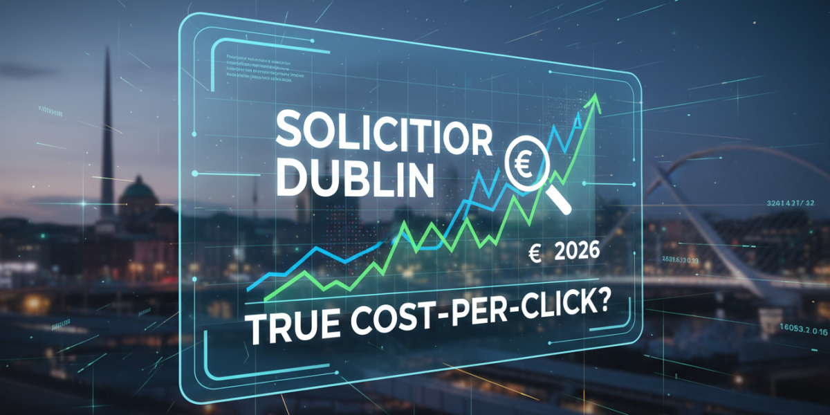 Solicitor Dublin true cost-per-click analysis showing upward trend.