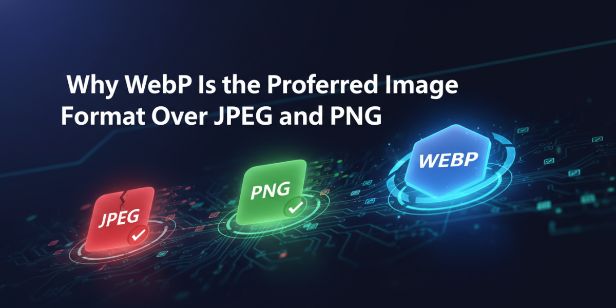 WebP is the preferred image format over JPEG and PNG.
