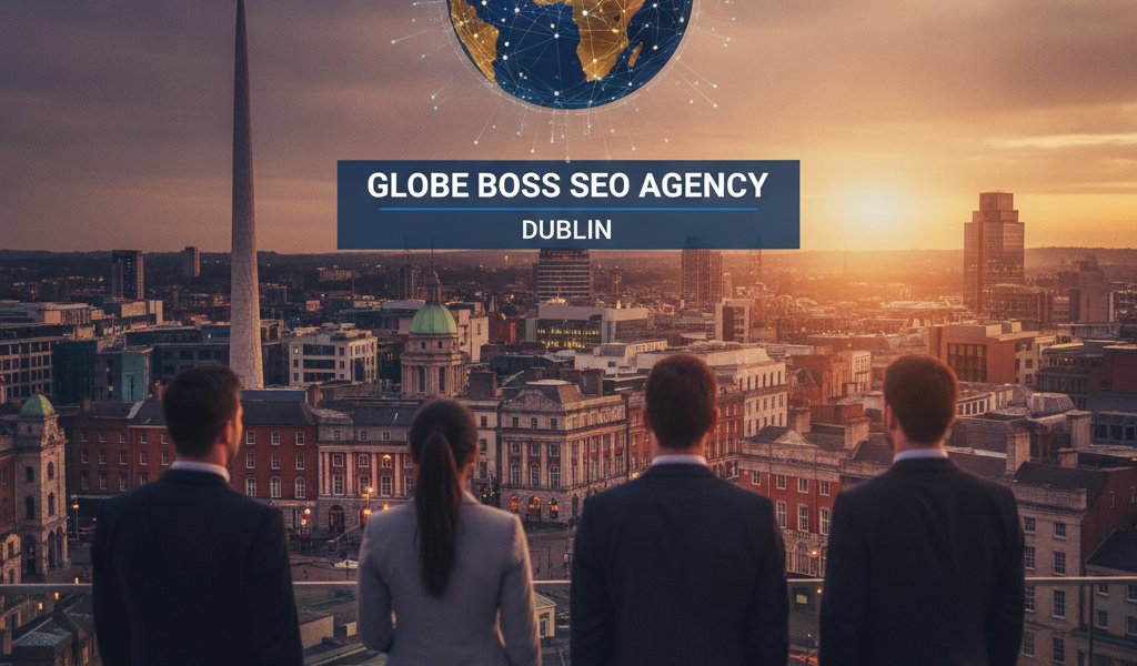 Globe Boss SEO Agency Dublin team overlooking city skyline