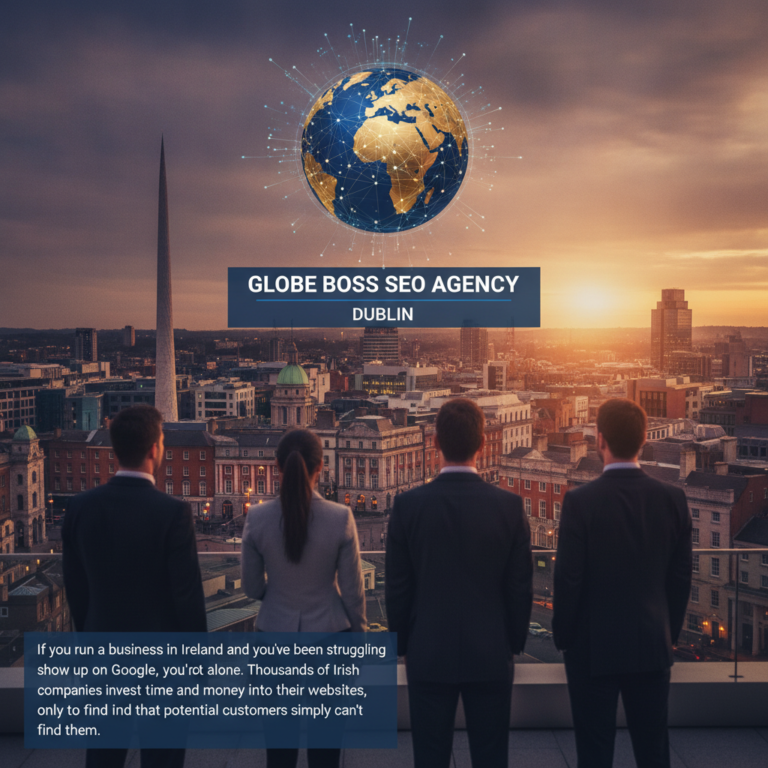 Globe Boss SEO Agency Dublin team overlooking city skyline