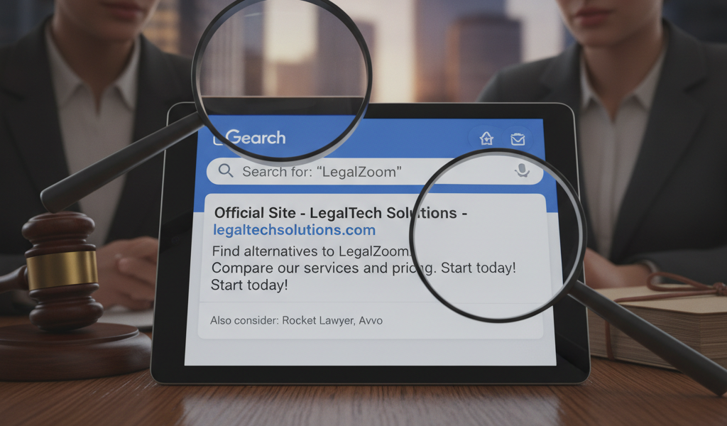 Competitor bidding in Google Ads legal strategy illustrated